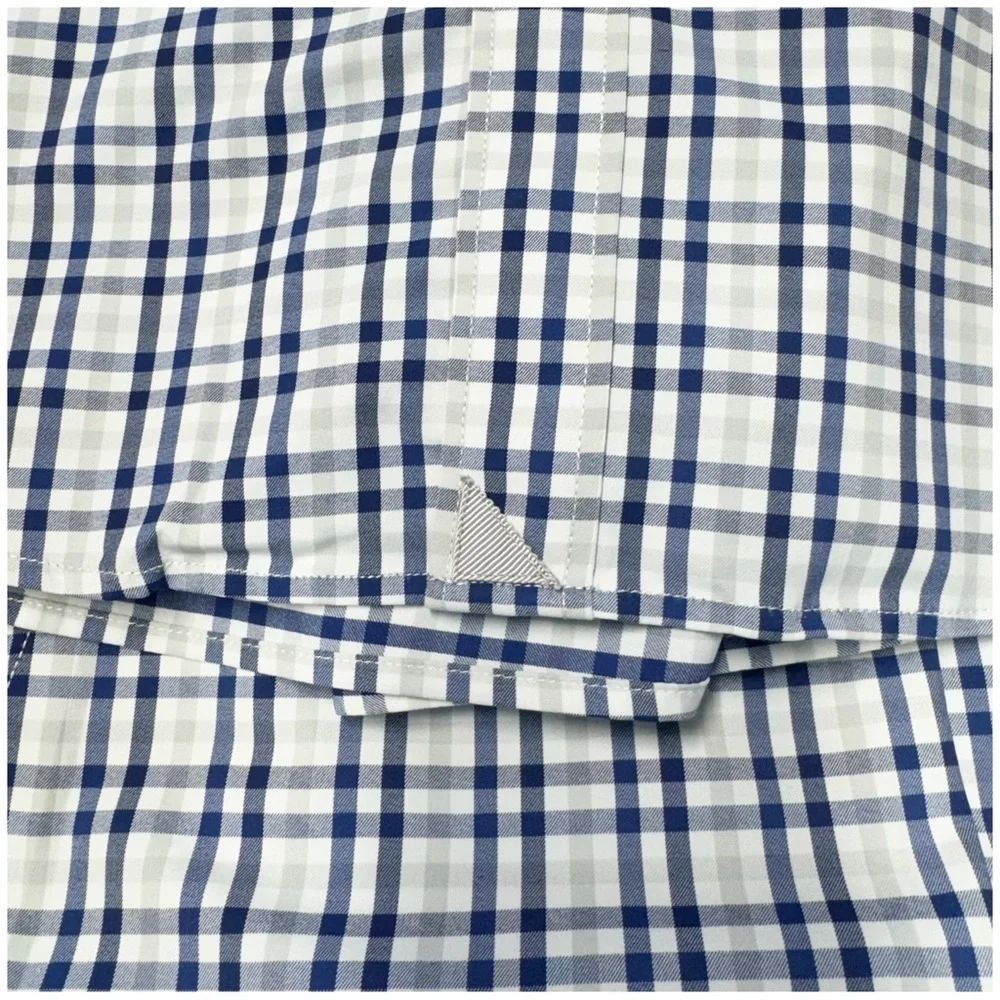UNTUCKit Allendale Blue and Gray Plaid Shirt